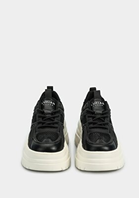 LUFIAN Siyah Deri Kadın Sneaker