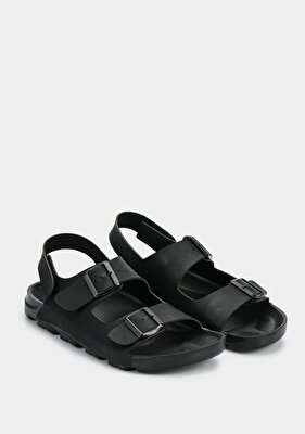 Eclipse Siyah Erkek Düz Sandalet