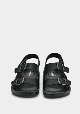 Eclipse Siyah Erkek Düz Sandalet