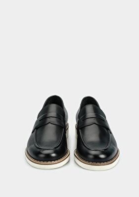 Provoq Siyah Deri Erkek Ayakkabı