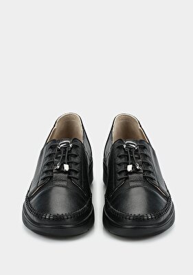 Eclipse Siyah Deri Kadın Ayakkabı