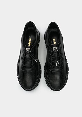 Eclipse Siyah Deri Kadın Ayakkabı