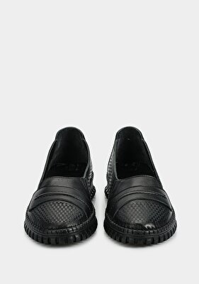 Eclipse Siyah Deri Kadın Ayakkabı