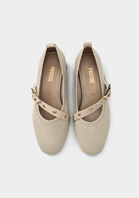 Provoq Bej Kadın Ayakkabı