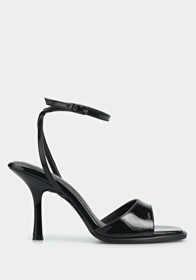 Provoq Siyah Kadın Topuklu Sandalet