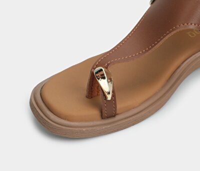 Provoq Taba Kadın Düz Sandalet