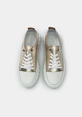 Eclipse Altın Deri Kadın Ayakkabı