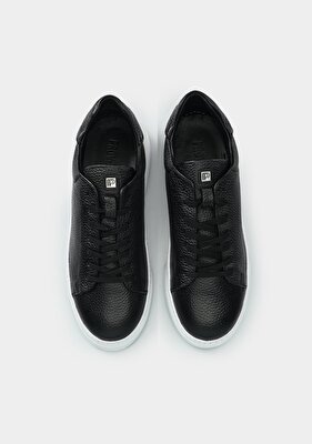 Provoq Siyah Deri Erkek Sneaker
