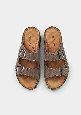 Eclipse Vizon Deri Kadın Konfor Terlik