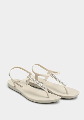 Ipanema Bej Kadın Düz Sandalet