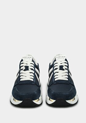 LUFIAN Rex Lacivert Deri Erkek Sneaker