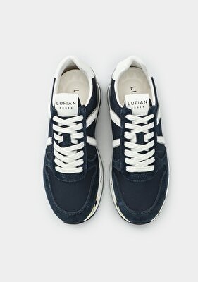 LUFIAN Rex Lacivert Deri Erkek Sneaker