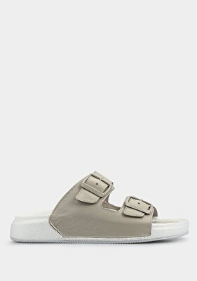 Eclipse Bej Deri Kadın Konfor Terlik