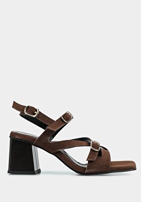 Provoq Kahve Kadın Topuklu Sandalet