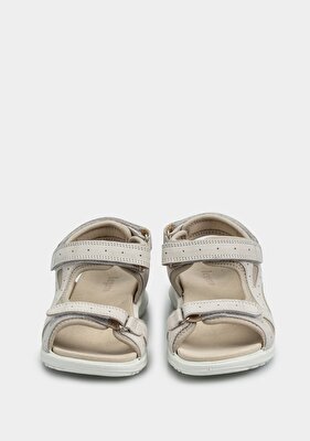 Legero Beyaz Deri Kadın Düz Sandalet