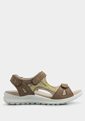 Legero Bej Deri Kadın Düz Sandalet