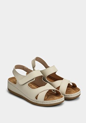 Eclipse Bej Kadın Düz Sandalet