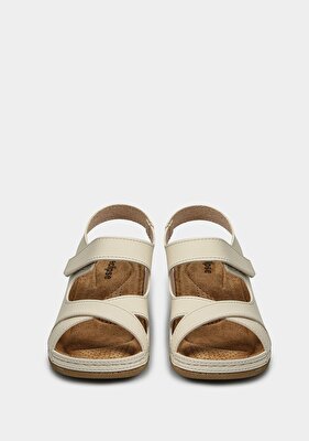 Eclipse Bej Kadın Düz Sandalet