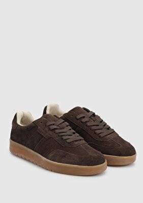 LUFIAN PELE Kahve Deri Erkek Sneaker