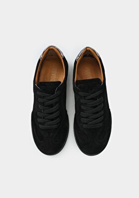 Provoq Siyah Deri Kadın Sneaker
