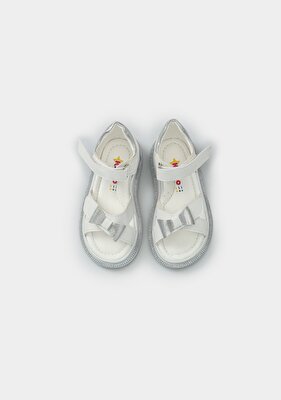 Kiddo Beyaz Kız Çocuk Düz Sandalet