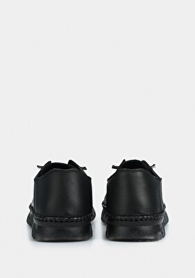 Eclipse Siyah Deri Kadın Ayakkabı