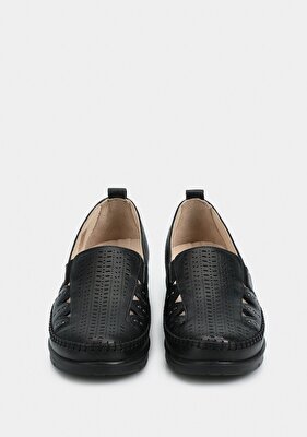 Eclipse Siyah Deri Kadın Ayakkabı