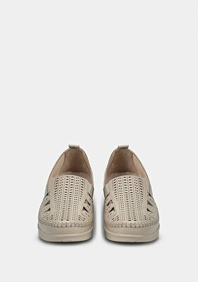 Eclipse Bej Deri Kadın Ayakkabı