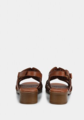 Eclipse Taba Deri Kadın Düz Sandalet