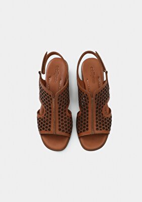 Eclipse Taba Deri Kadın Düz Sandalet