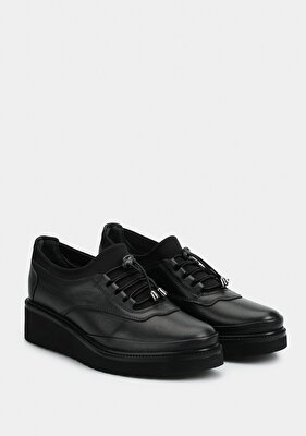 Eclipse Siyah Deri Kadın Ayakkabı