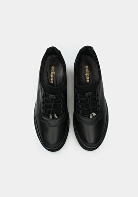 Eclipse Siyah Deri Kadın Ayakkabı