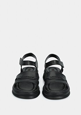 Provoq Siyah Kadın Düz Sandalet