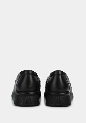 Eclipse Siyah Deri Kadın Ayakkabı