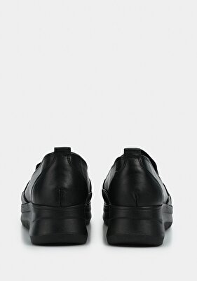 Eclipse Siyah Deri Kadın Ayakkabı