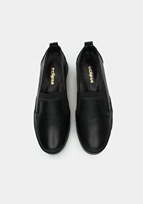 Eclipse Siyah Deri Kadın Ayakkabı