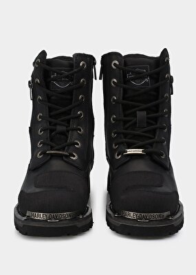 Harley Davidson Riddick Siyah Deri Kadın Asker Botu 025G100321-01