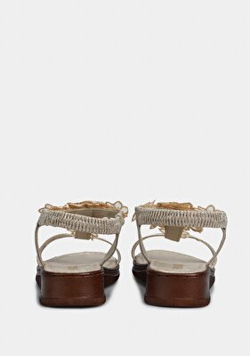 Provoq Altın Kadın Düz Sandalet