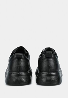 Provoq Siyah Deri Kadın Sneaker