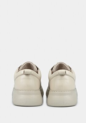 Provoq Bej Deri Kadın Sneaker