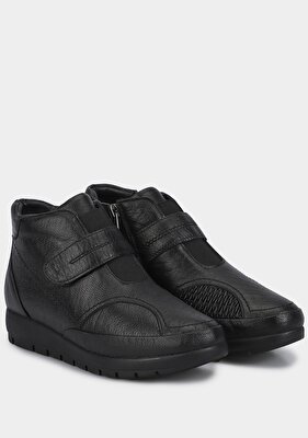 Eclipse Siyah Deri Kadın Bot