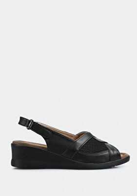 Eclipse Siyah Kadın Konfor Sandalet