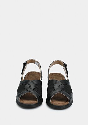 Eclipse Siyah Kadın Konfor Sandalet