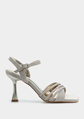 Provoq Altın Kadın Topuklu Sandalet