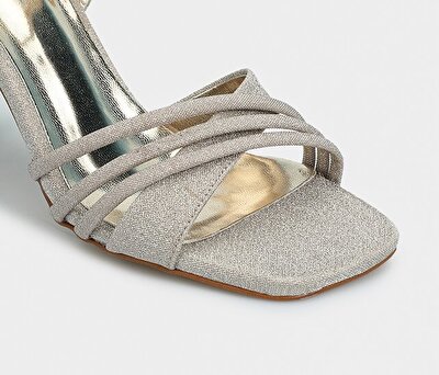 Provoq Altın Kadın Topuklu Sandalet