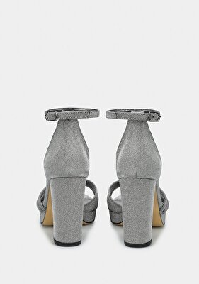 Provoq Platin Kadın Topuklu Sandalet