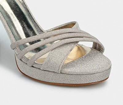 Provoq Altın Kadın Topuklu Sandalet