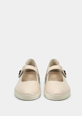 Eclipse Bej Deri Kadın Ayakkabı