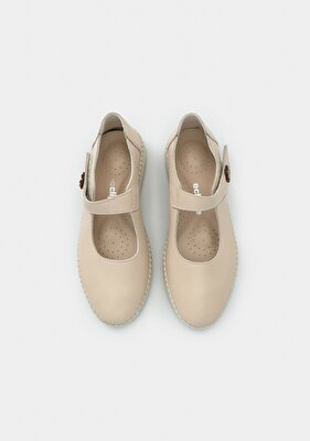 Eclipse Bej Deri Kadın Ayakkabı