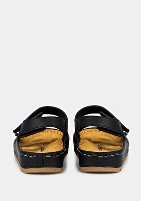 Eclipse Siyah Kadın Düz Sandalet